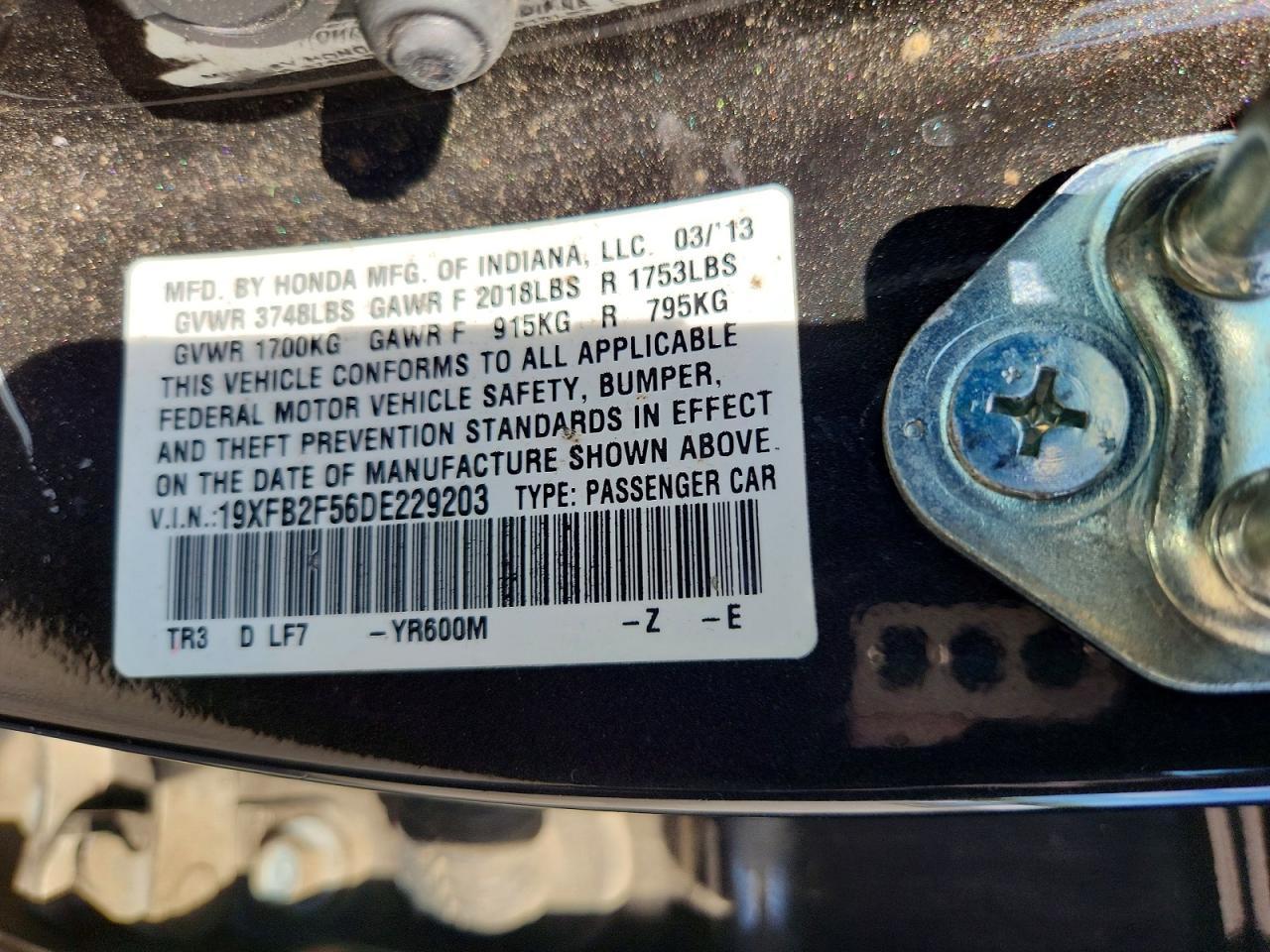 2013 HONDA CIVIC