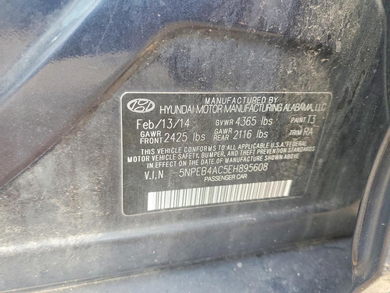 2014 HYUNDAI SONATA