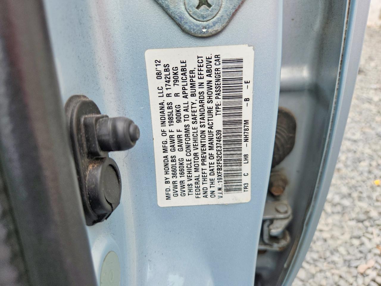 2012 HONDA CIVIC