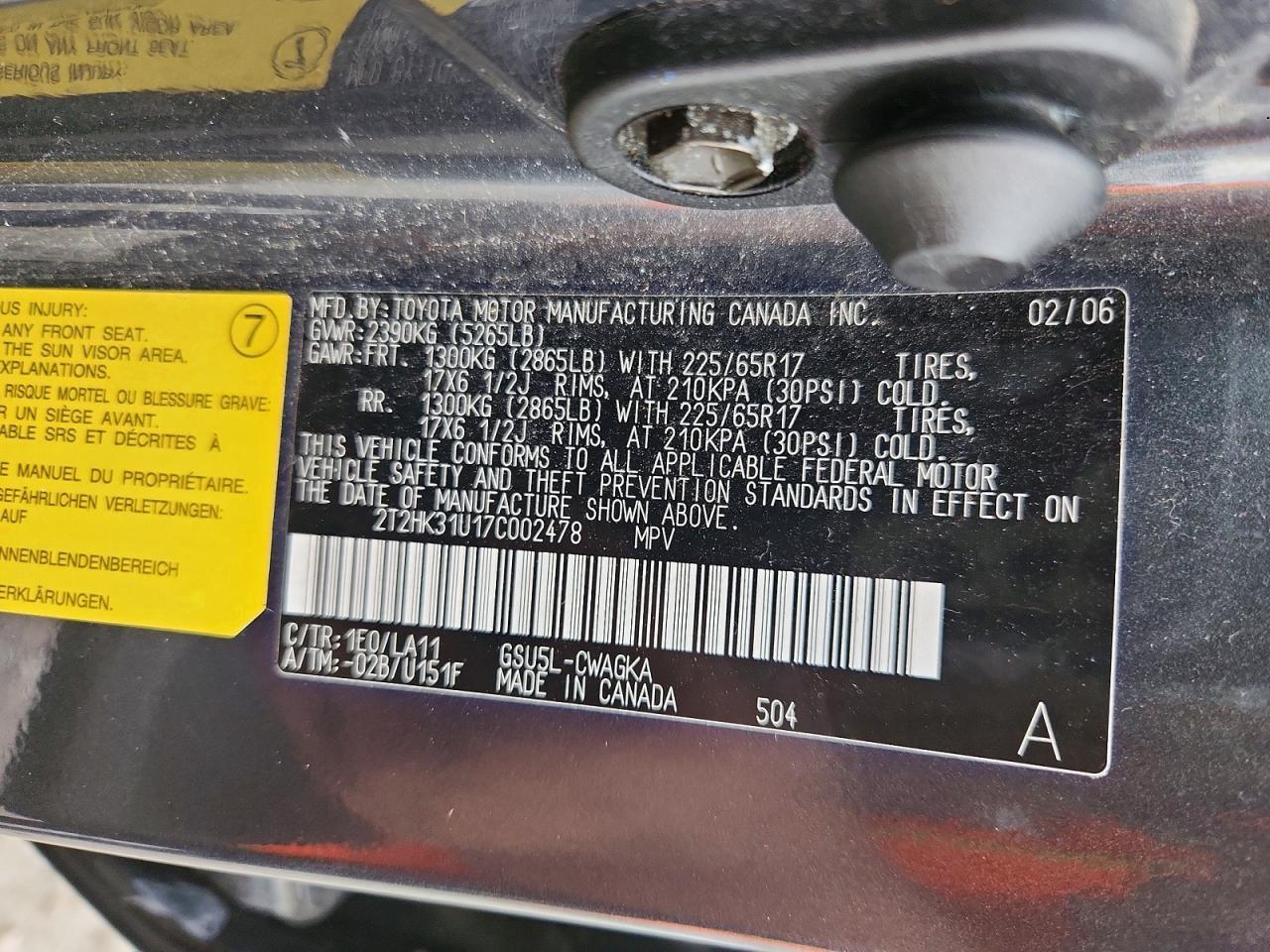 2007 LEXUS RX 350
