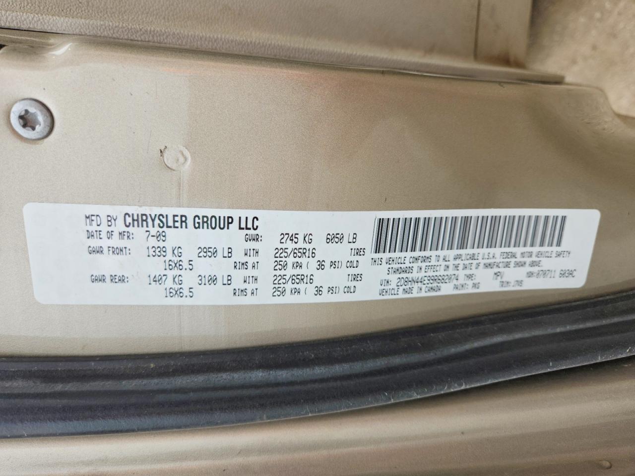 2009 DODGE GRAND CARAVAN