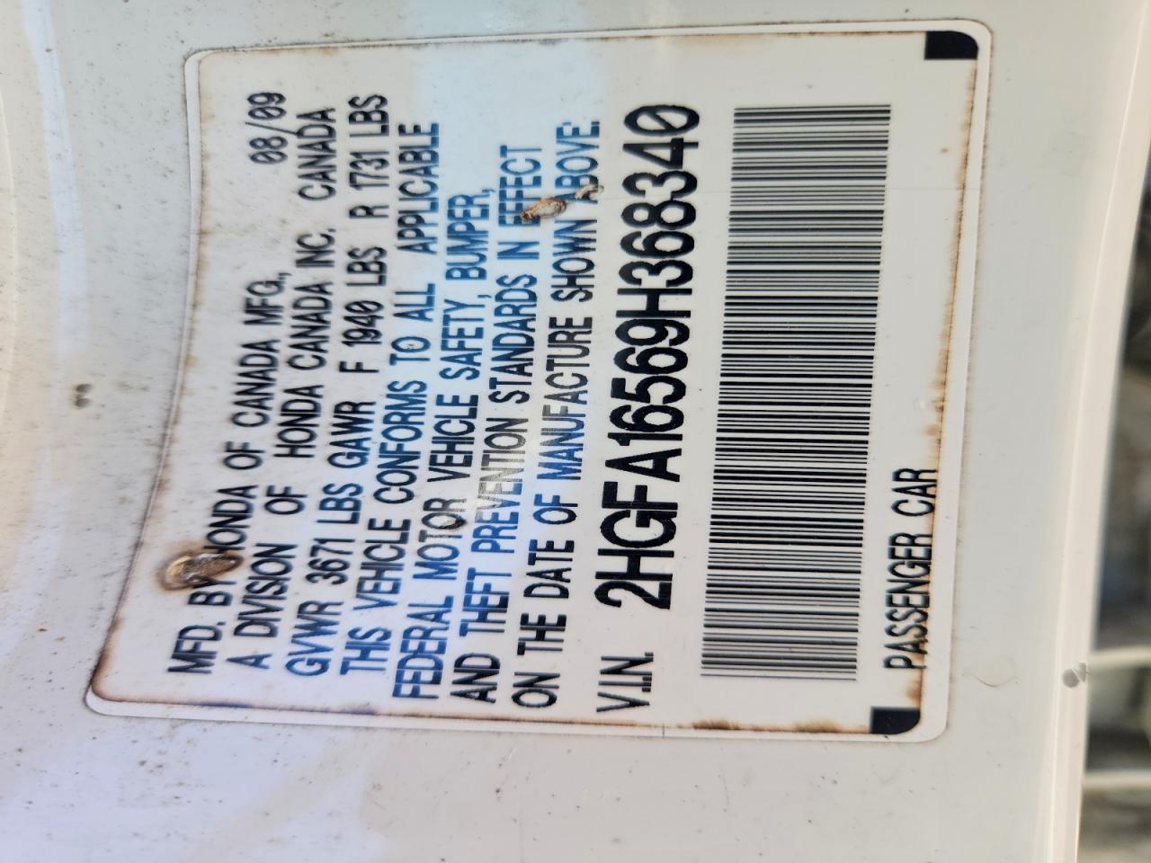 2009 HONDA CIVIC