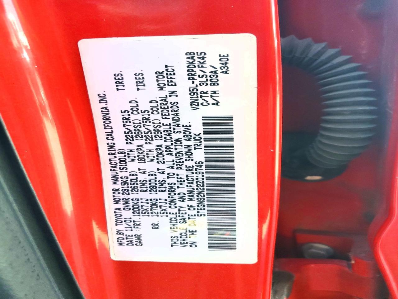 2002 TOYOTA TACOMA
