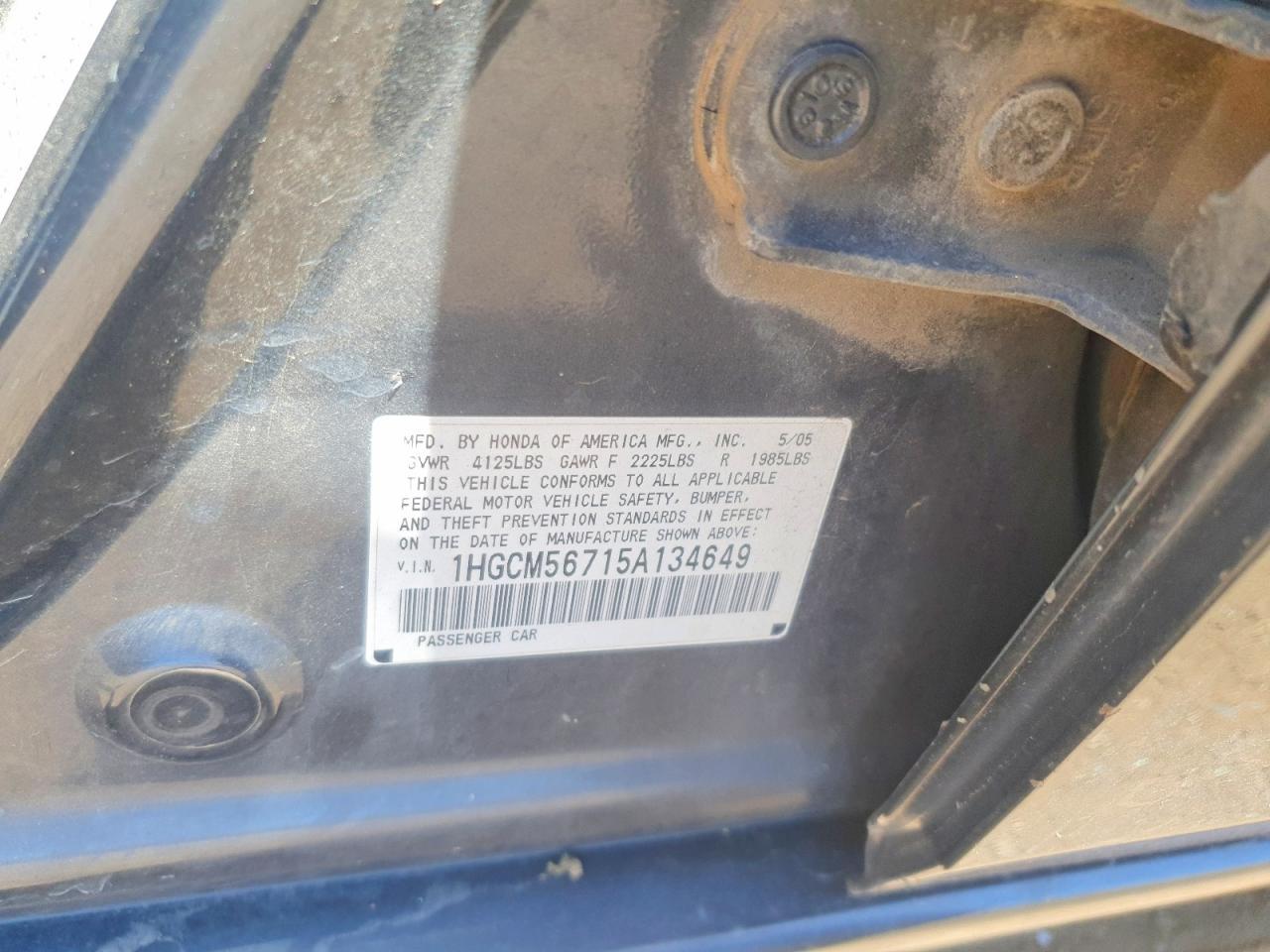 2005 HONDA ACCORD