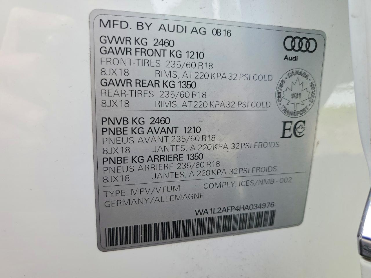 2017 AUDI Q5
