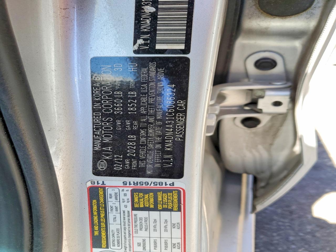 2012 KIA RIO