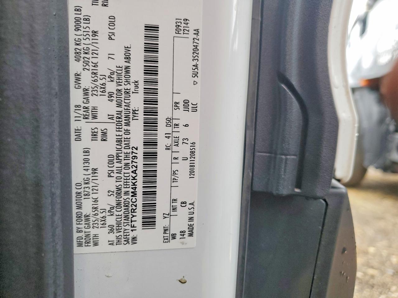 2019 FORD Transit