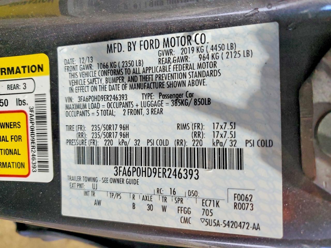 2014 FORD FUSION