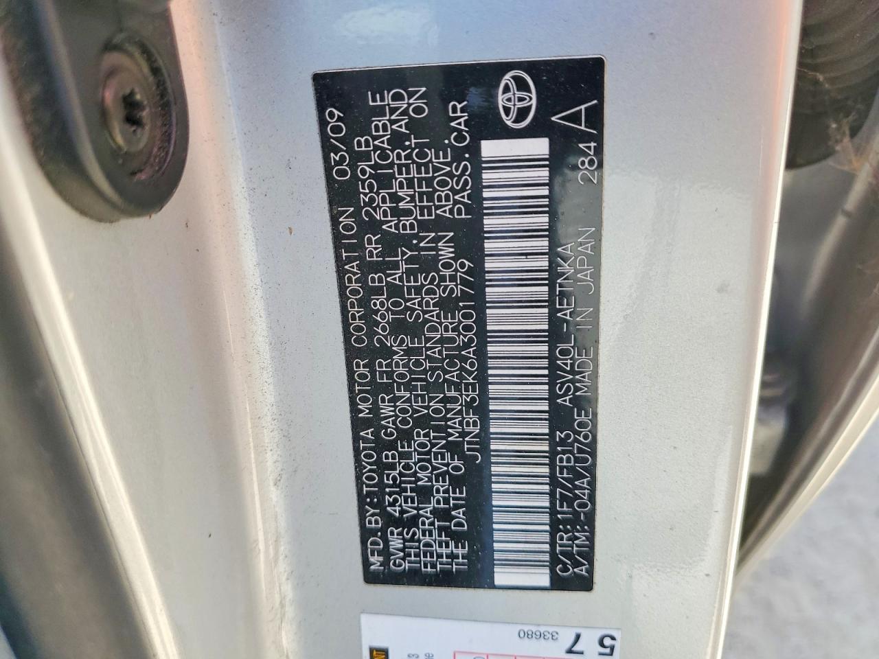 2010 TOYOTA CAMRY
