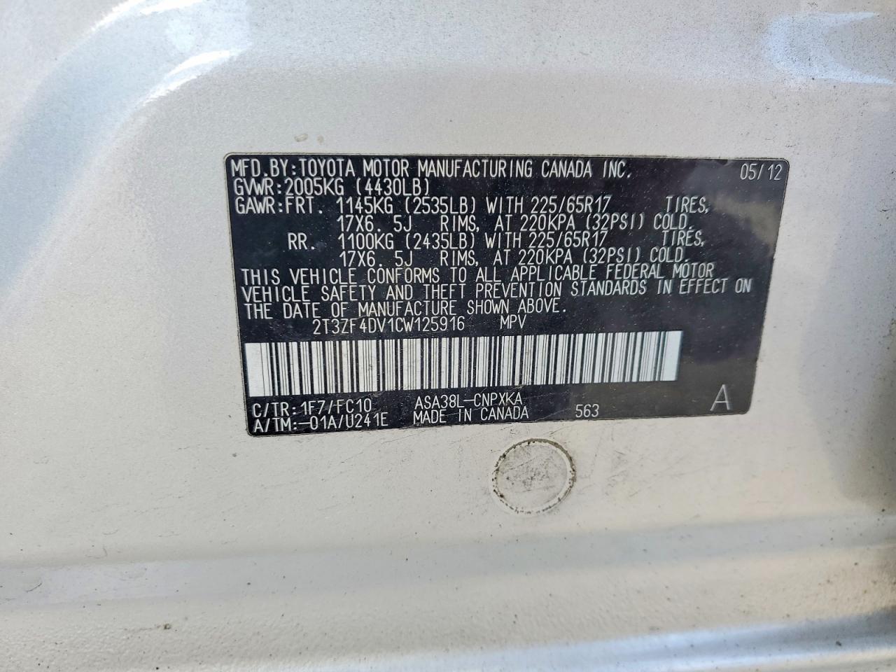 2012 TOYOTA RAV4