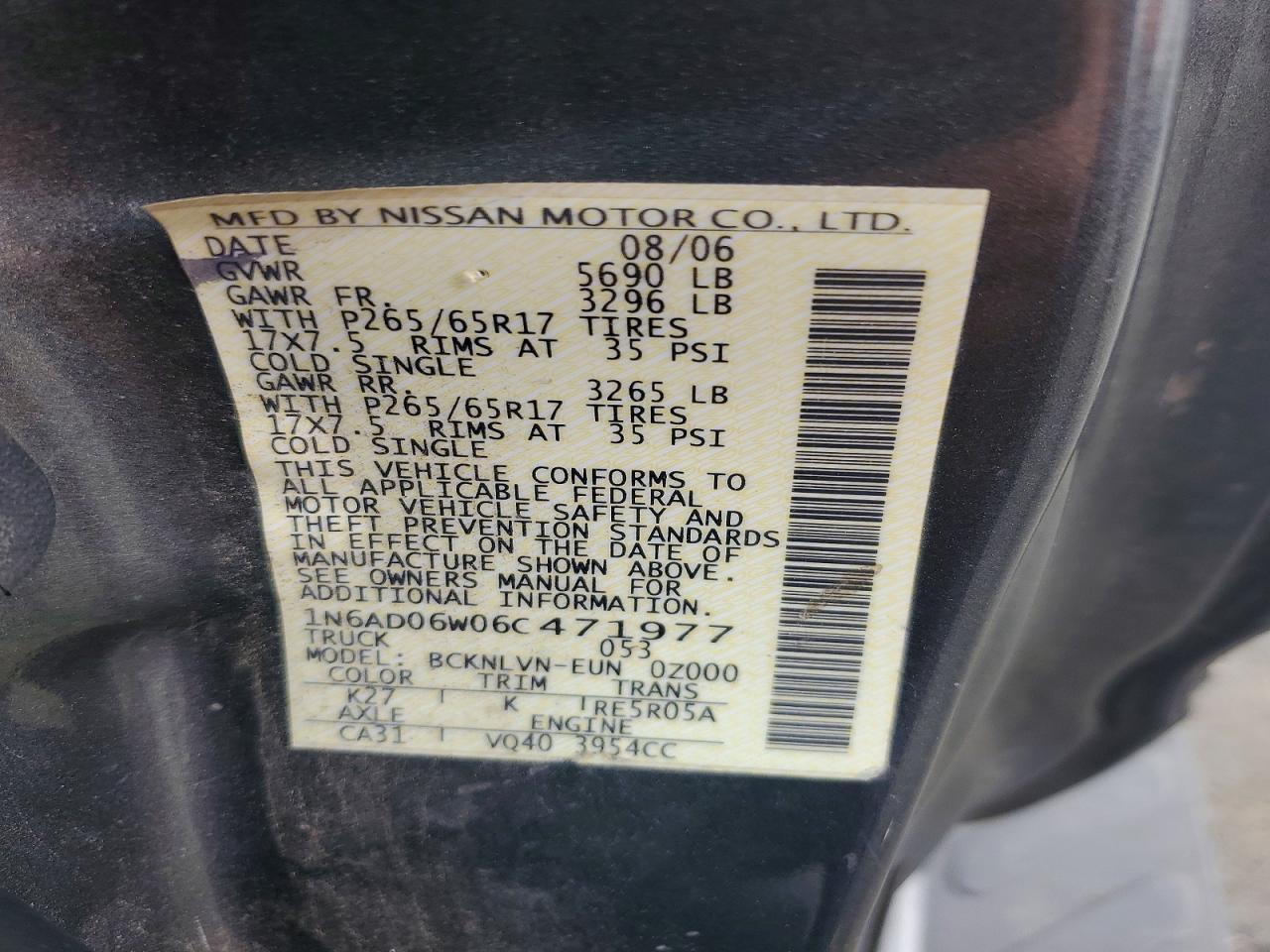 2006 NISSAN Frontier