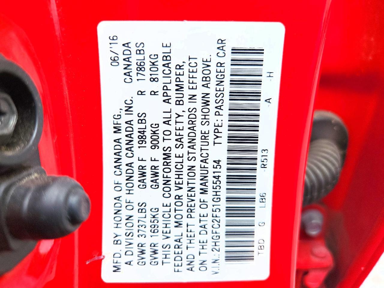 2016 HONDA CIVIC