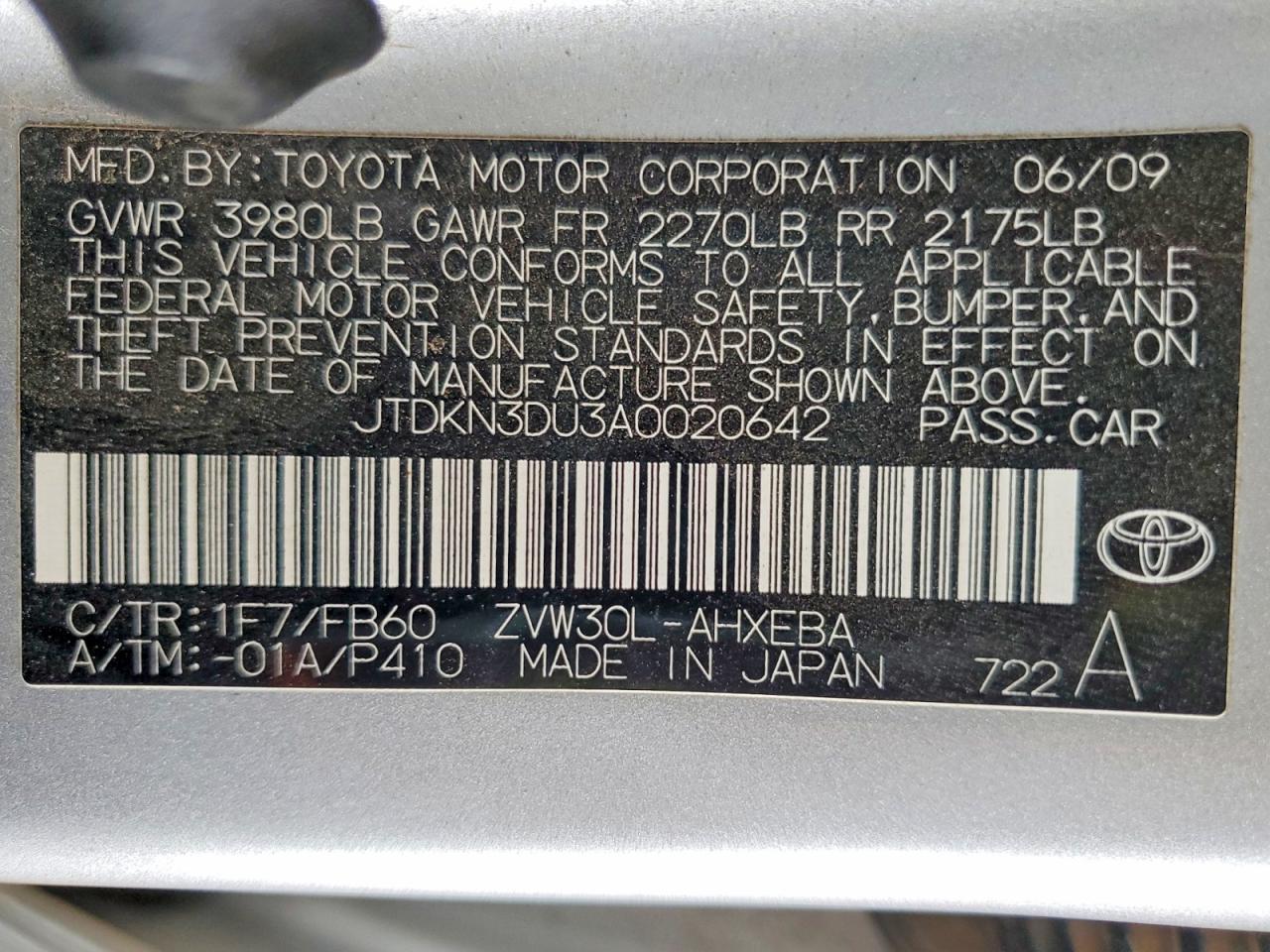 2010 TOYOTA PRIUS
