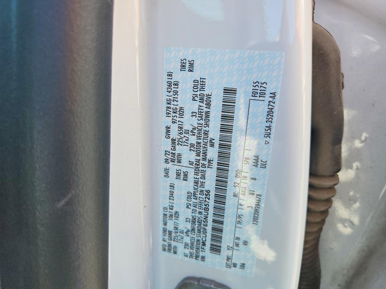 2022 FORD ESCAPE