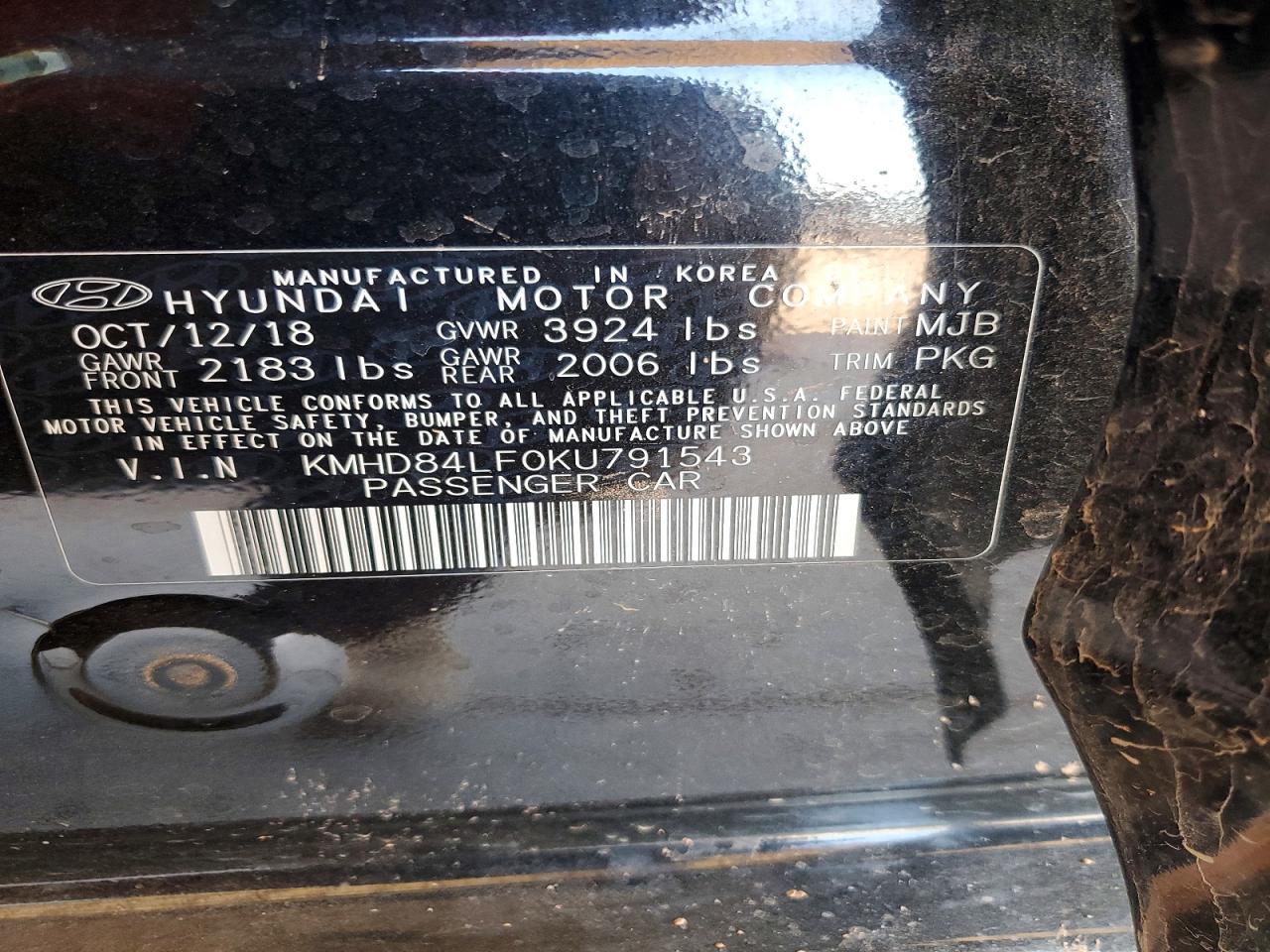 2019 HYUNDAI ELANTRA