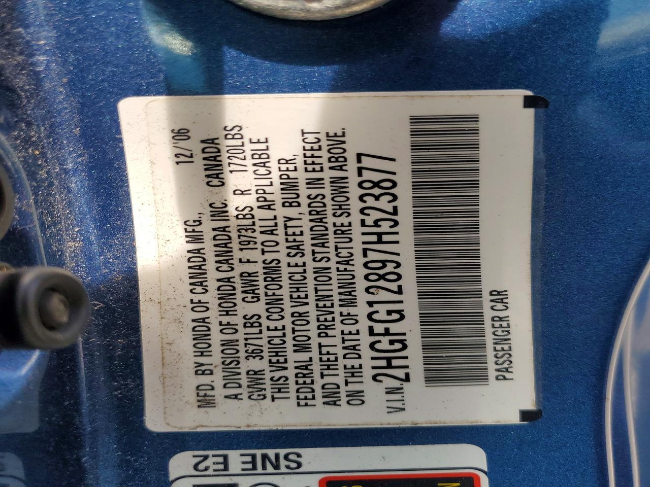 2007 HONDA CIVIC