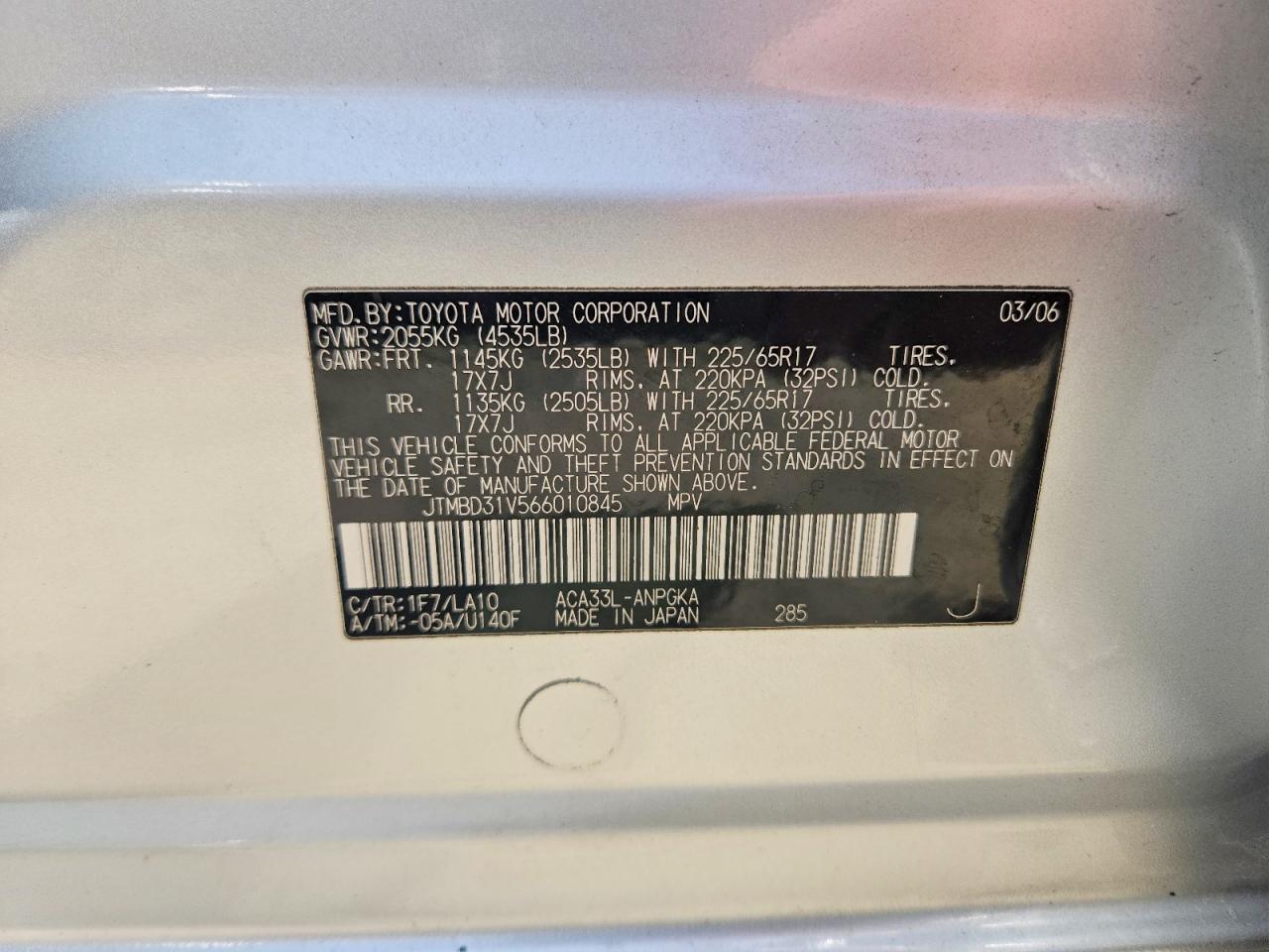 2006 TOYOTA RAV4