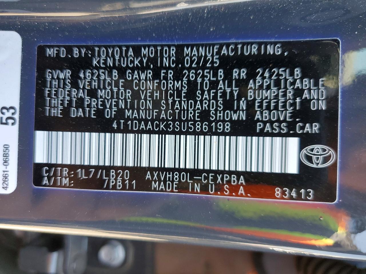 2025 TOYOTA CAMRY