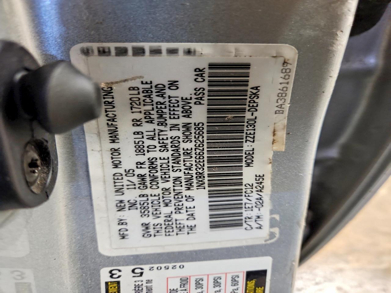 2006 TOYOTA COROLLA