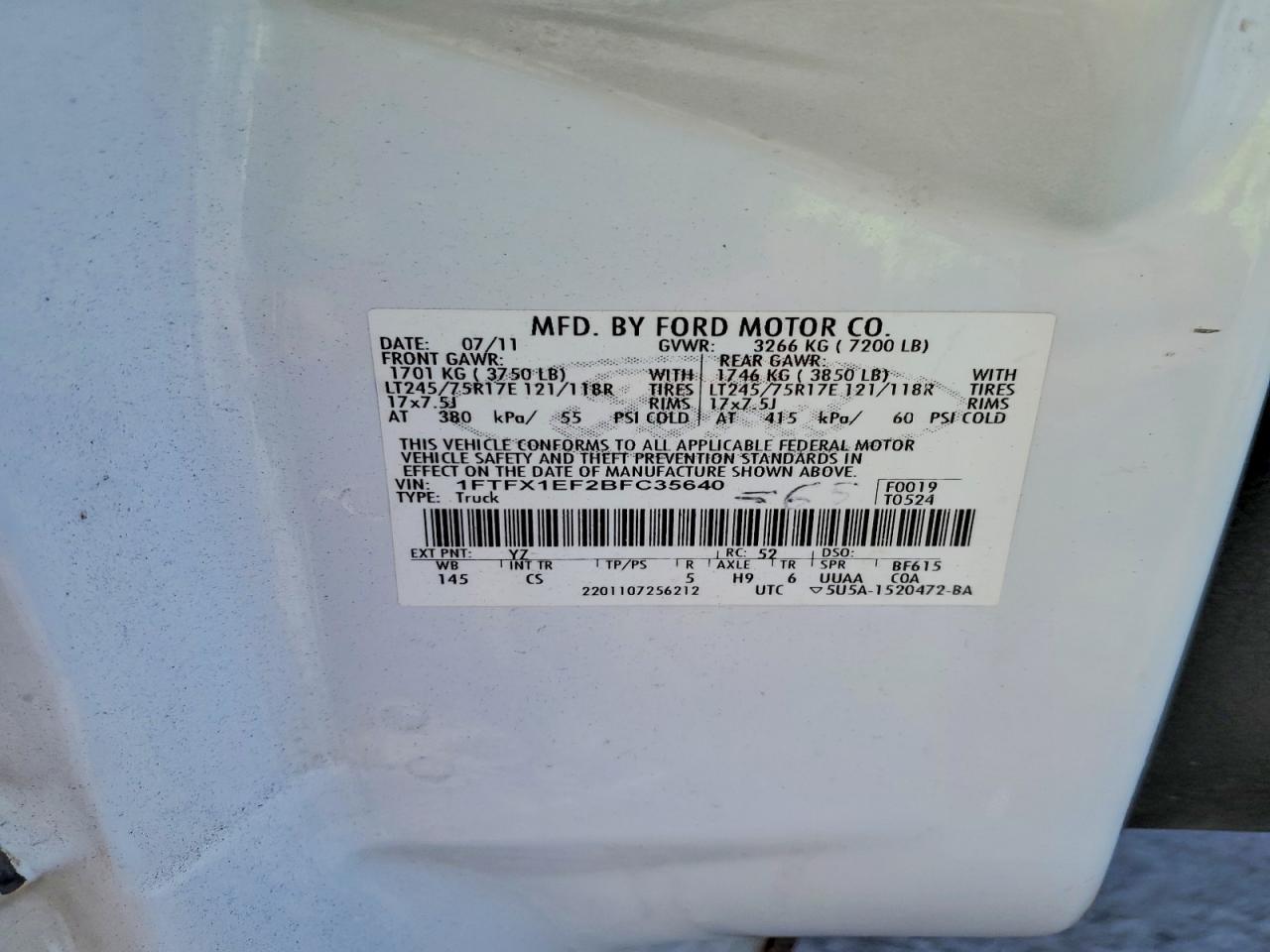 2011 FORD F-150