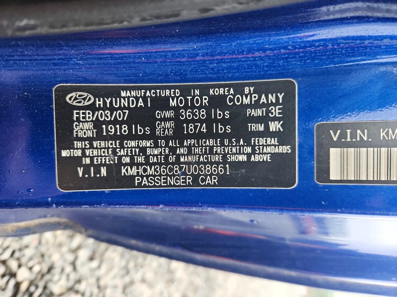 2007 HYUNDAI ACCENT