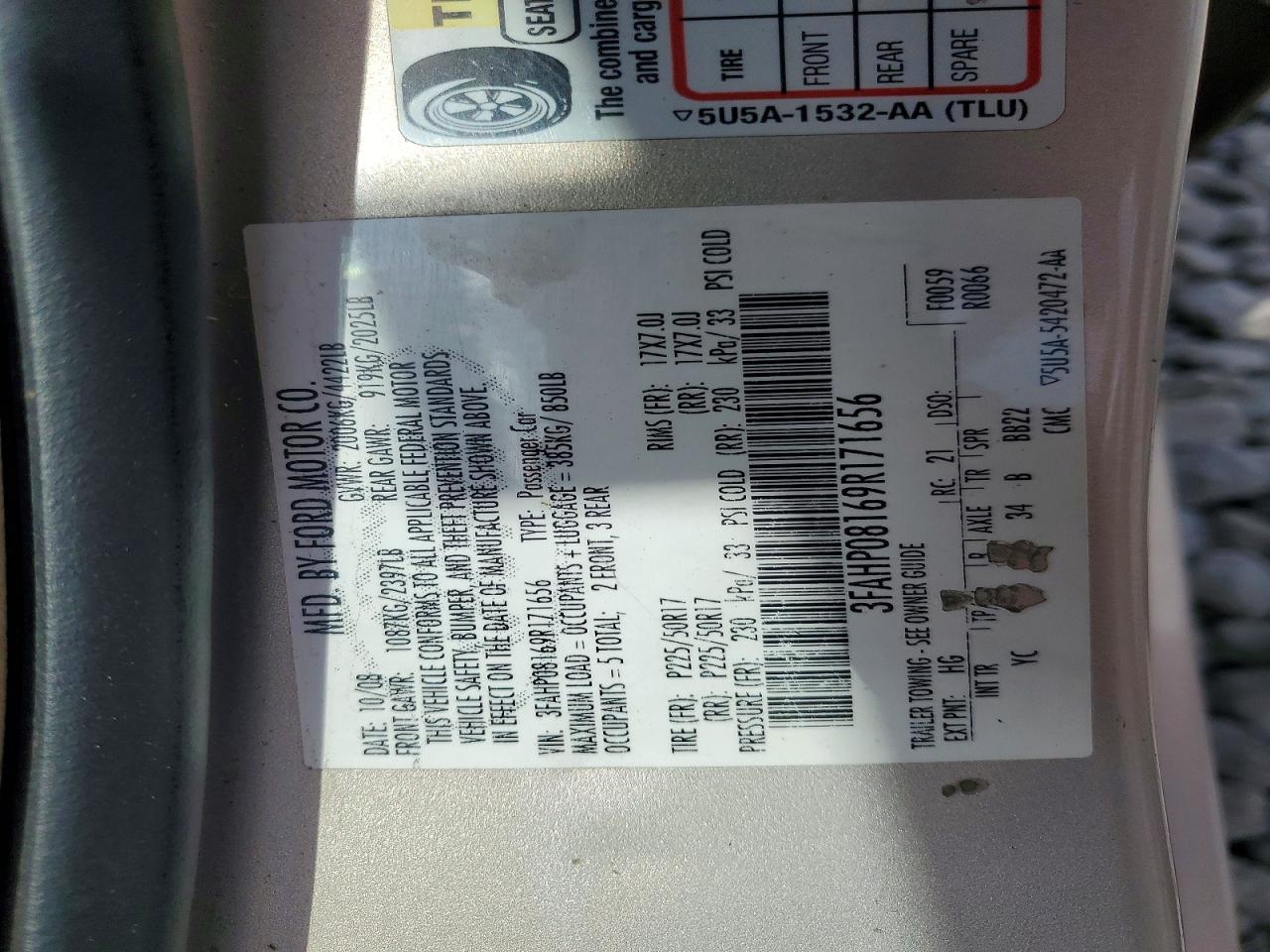 2009 FORD FUSION