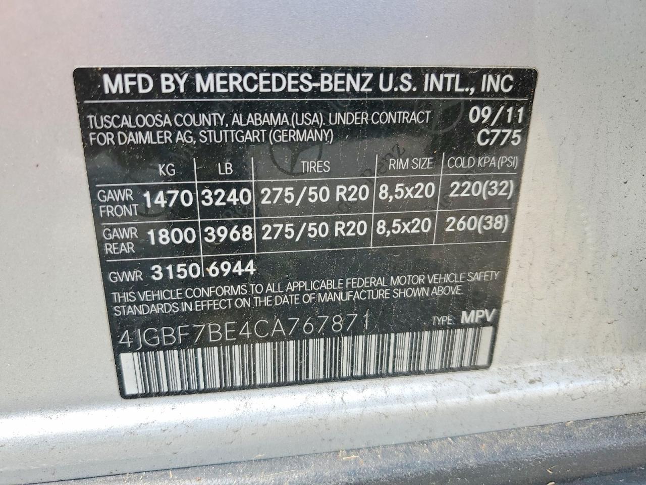 2012 MERCEDES-BENZ GL-Class