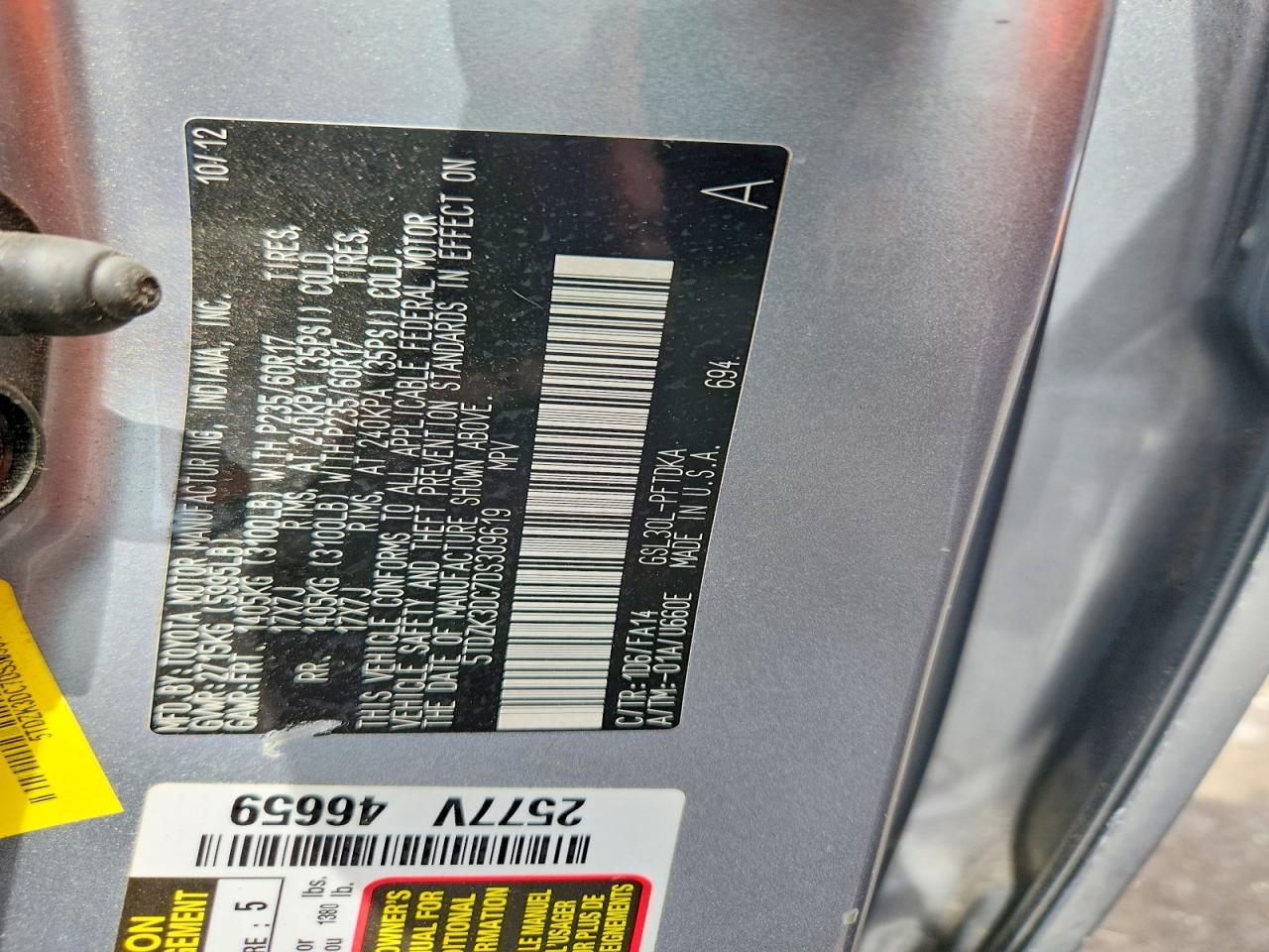 2013 TOYOTA SIENNA