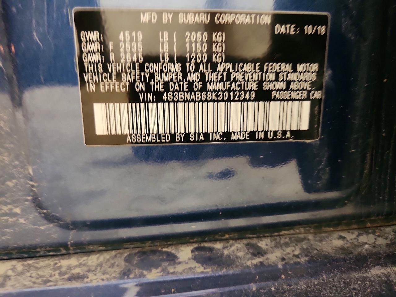 2019 SUBARU Legacy