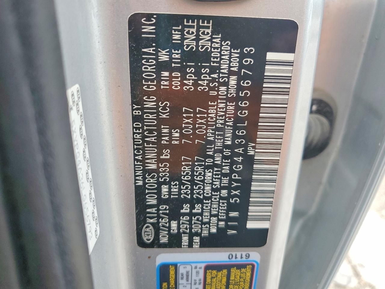2020 KIA SORENTO