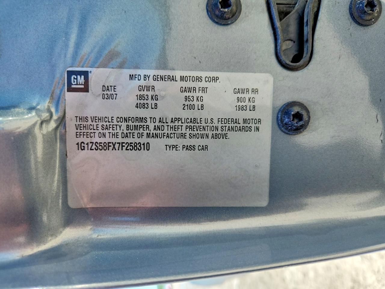 2007 CHEVROLET MALIBU