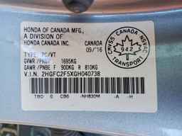 2016 HONDA CIVIC
