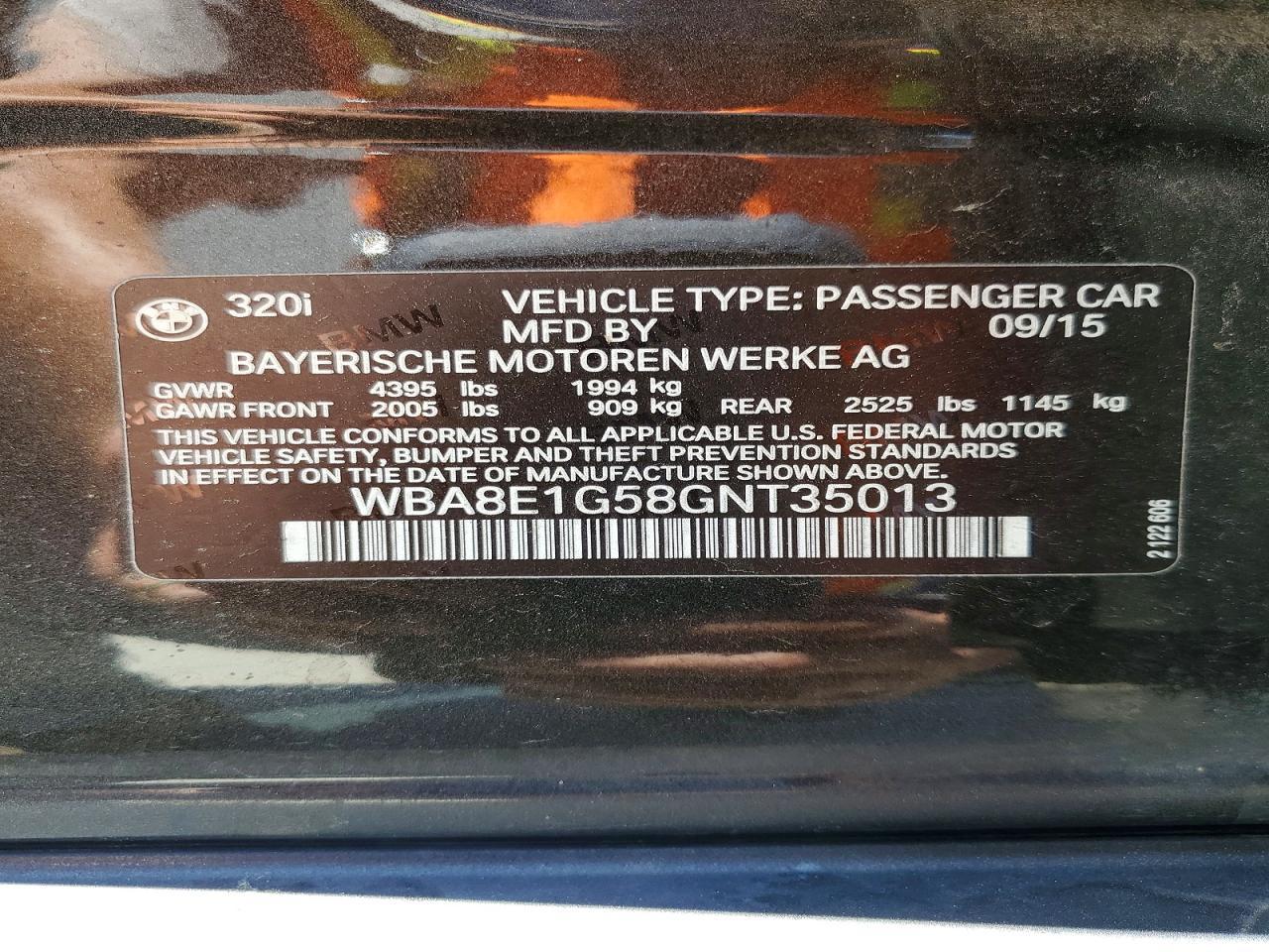 2016 BMW 3 SERIES