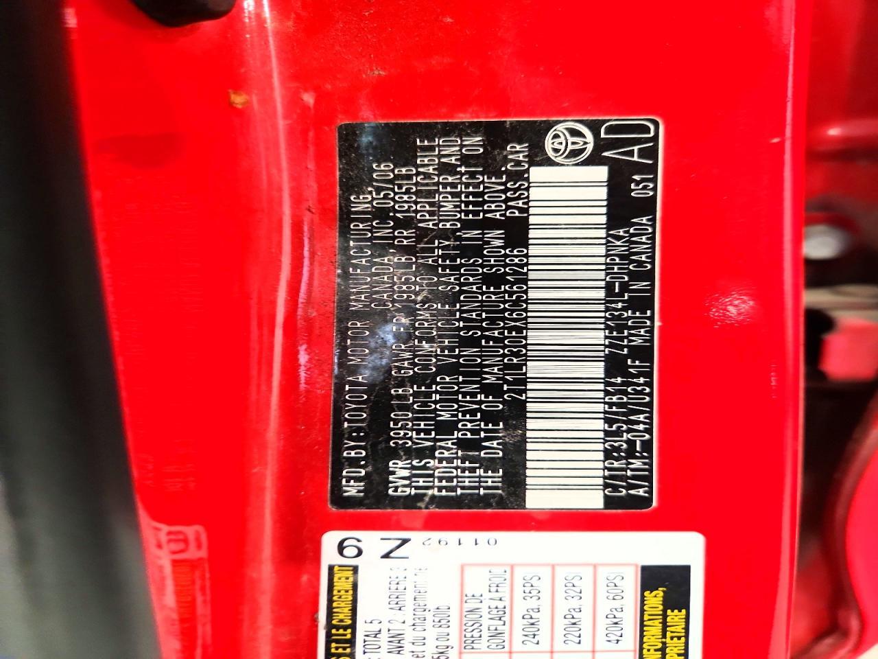 2006 TOYOTA MATRIX