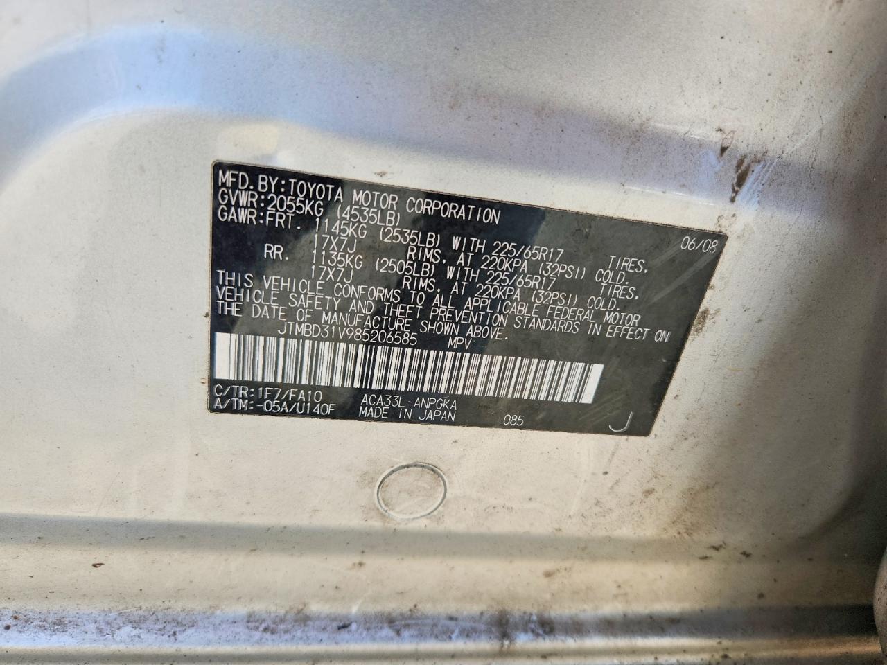 2008 TOYOTA RAV4