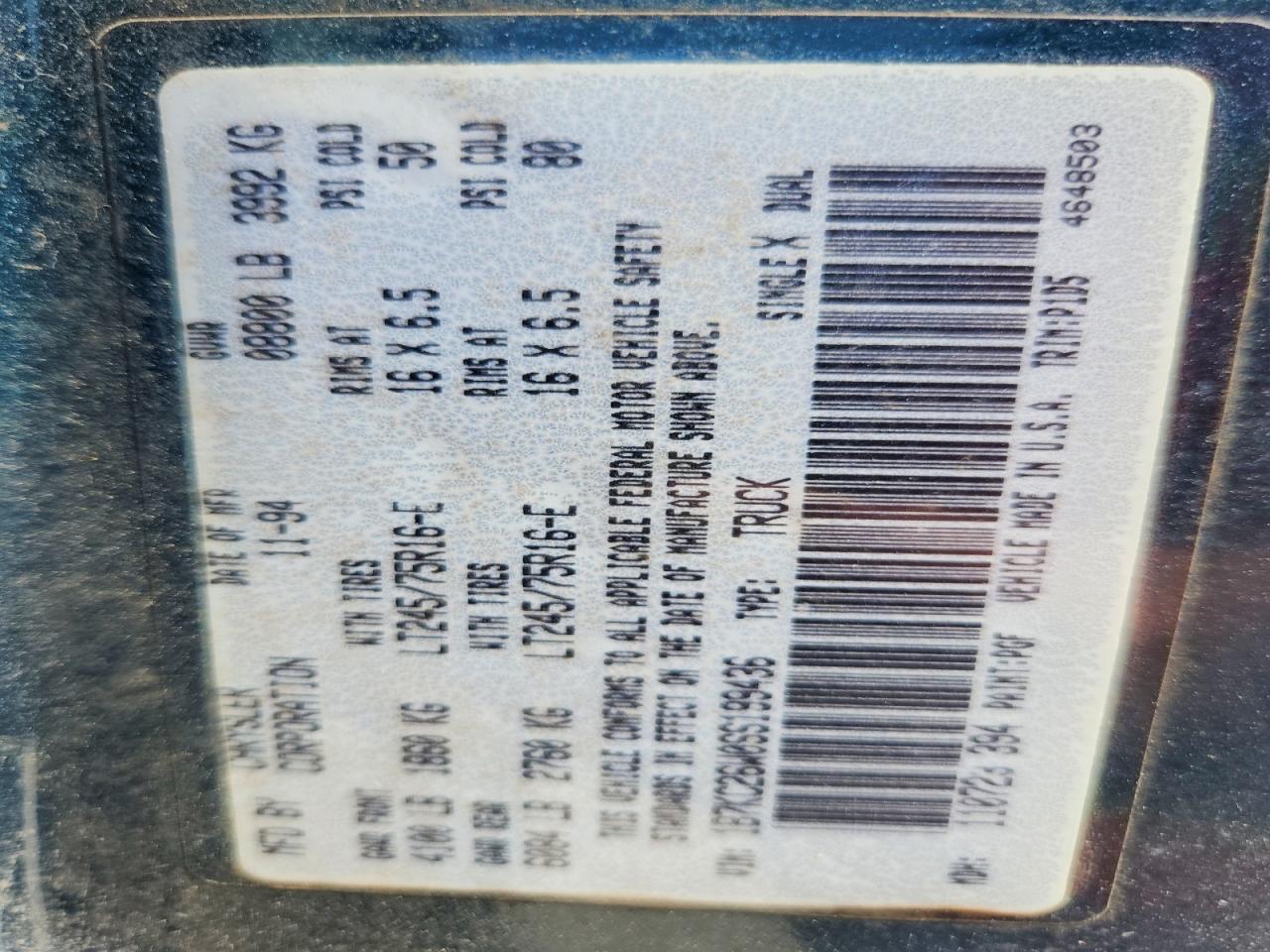 1995 DODGE Ram 2500
