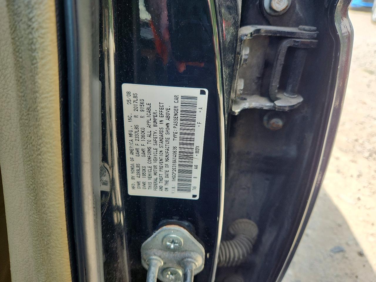 2008 HONDA ACCORD