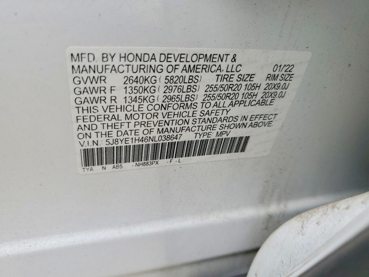 2022 ACURA MDX