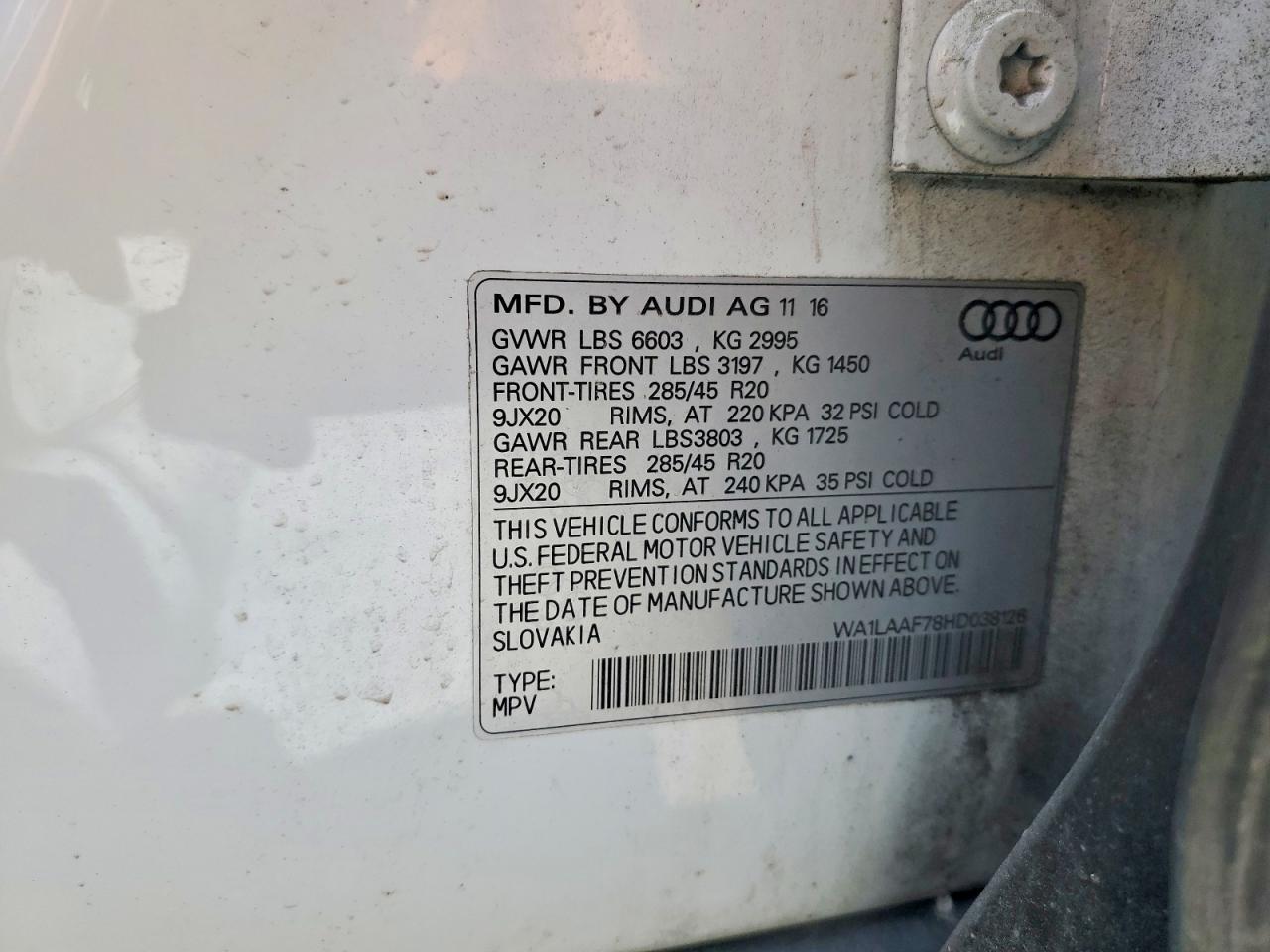 2017 AUDI Q7