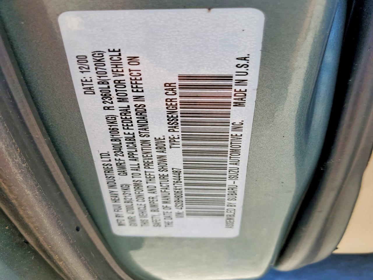 2001 SUBARU Legacy