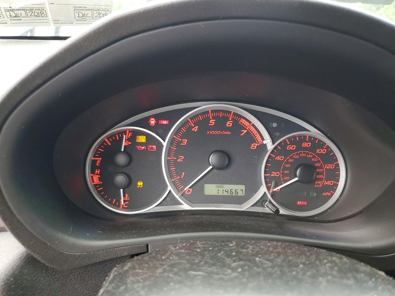 2012 SUBARU IMPREZA