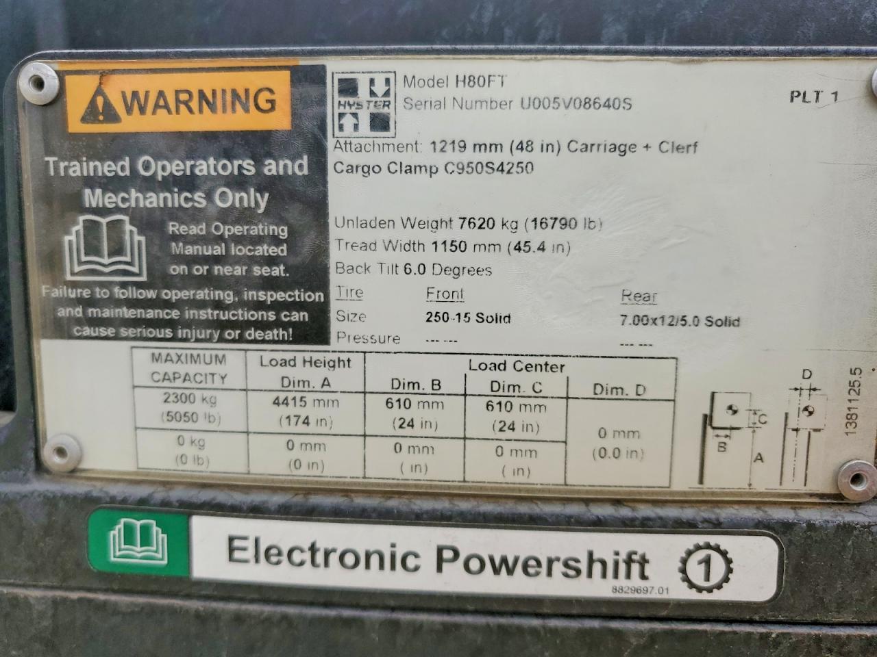 2018 Hyster Unknown