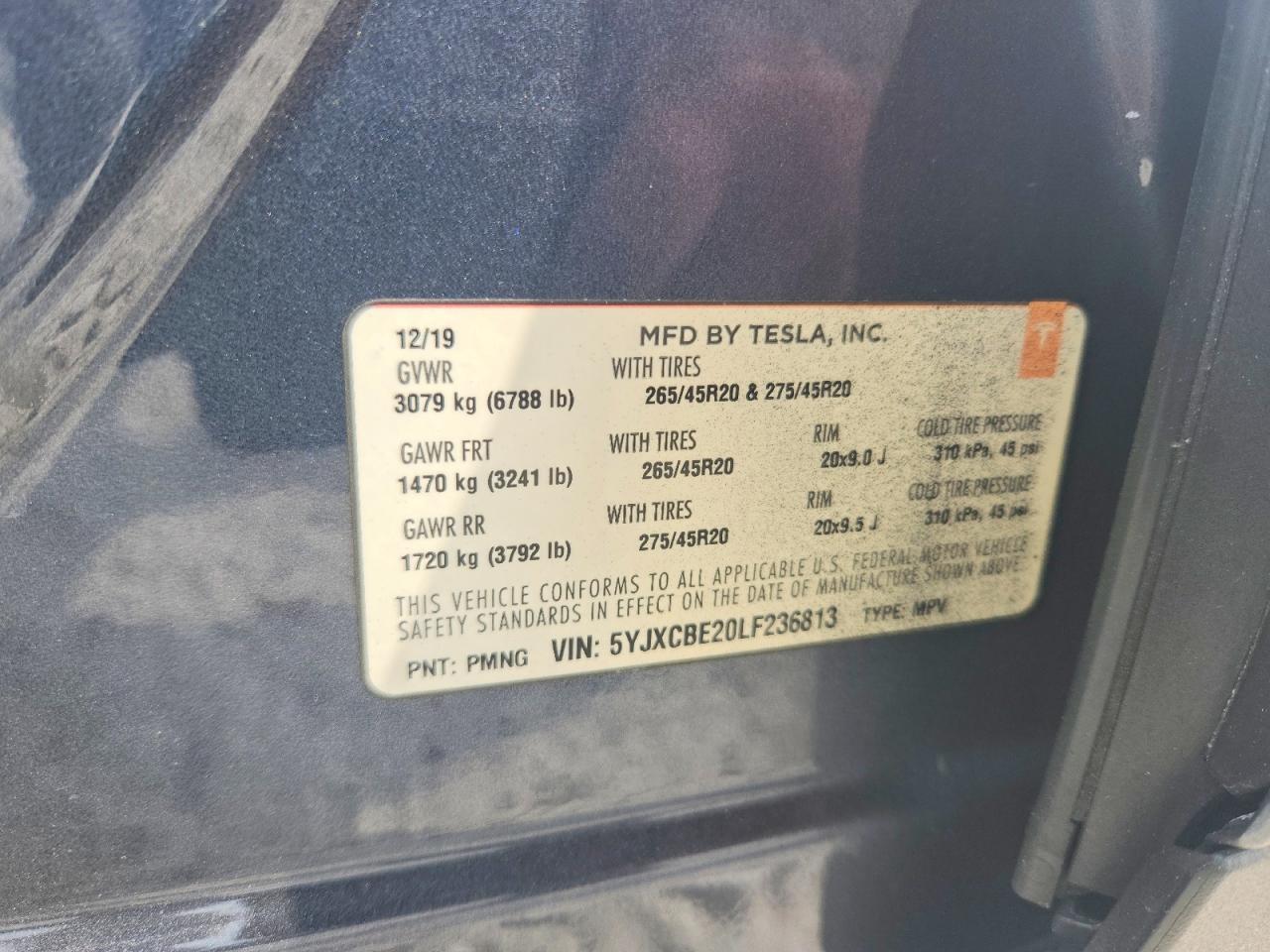 2020 TESLA MODEL X