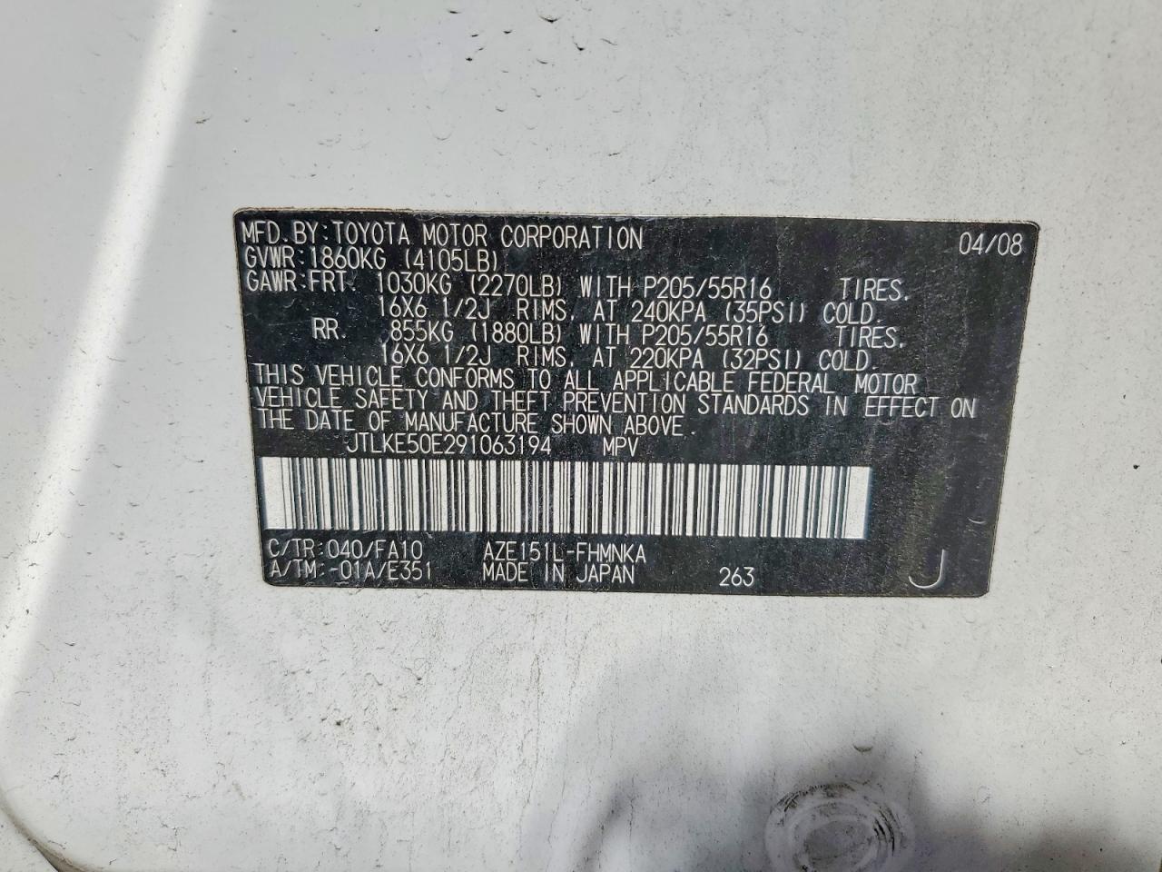 2009 TOYOTA SCION