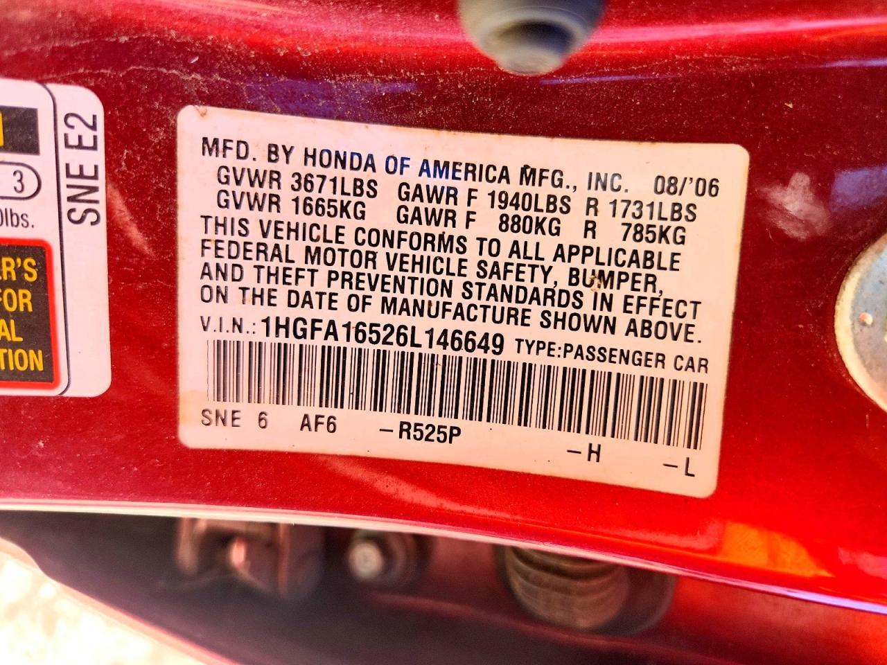 2006 HONDA CIVIC