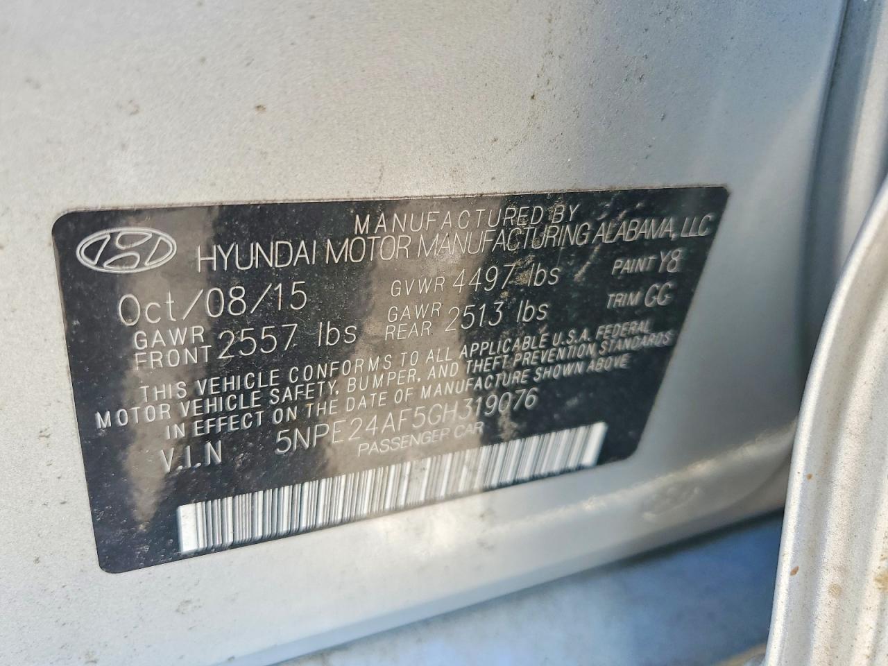 2016 HYUNDAI SONATA