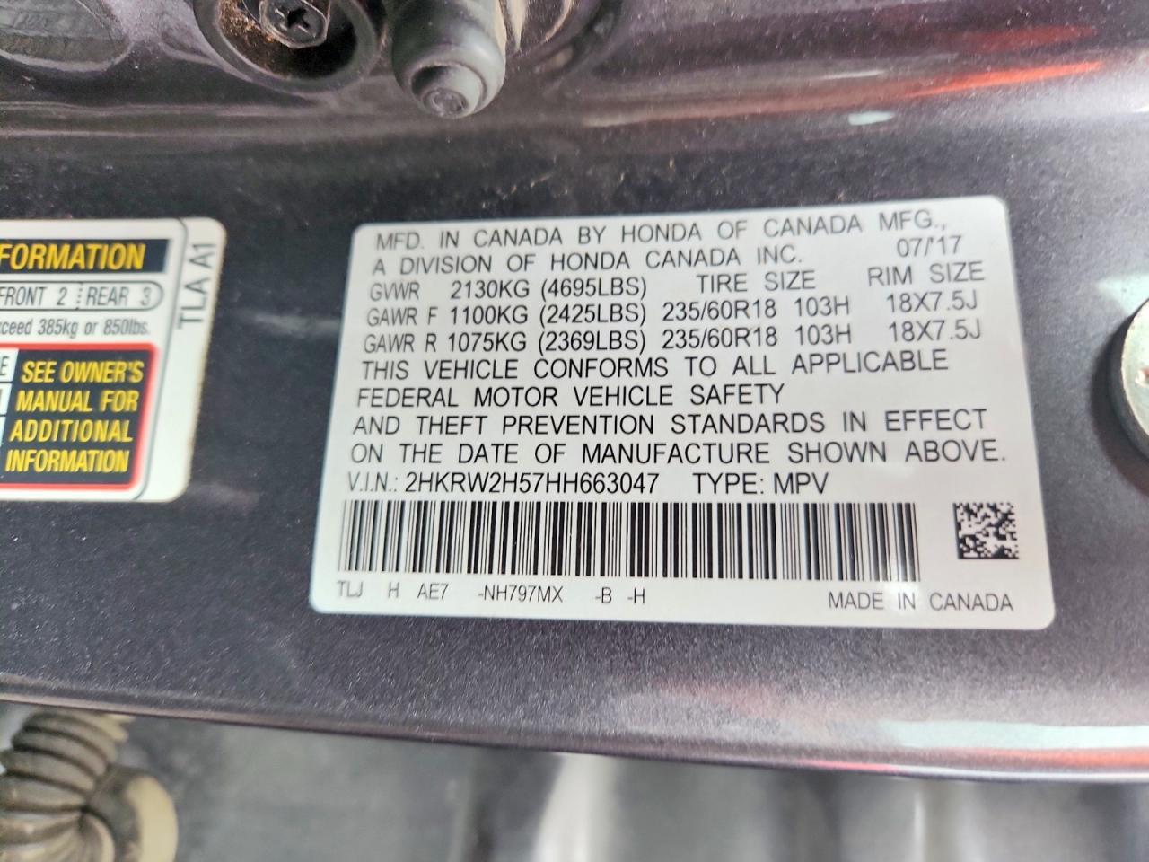 2017 HONDA CR-V