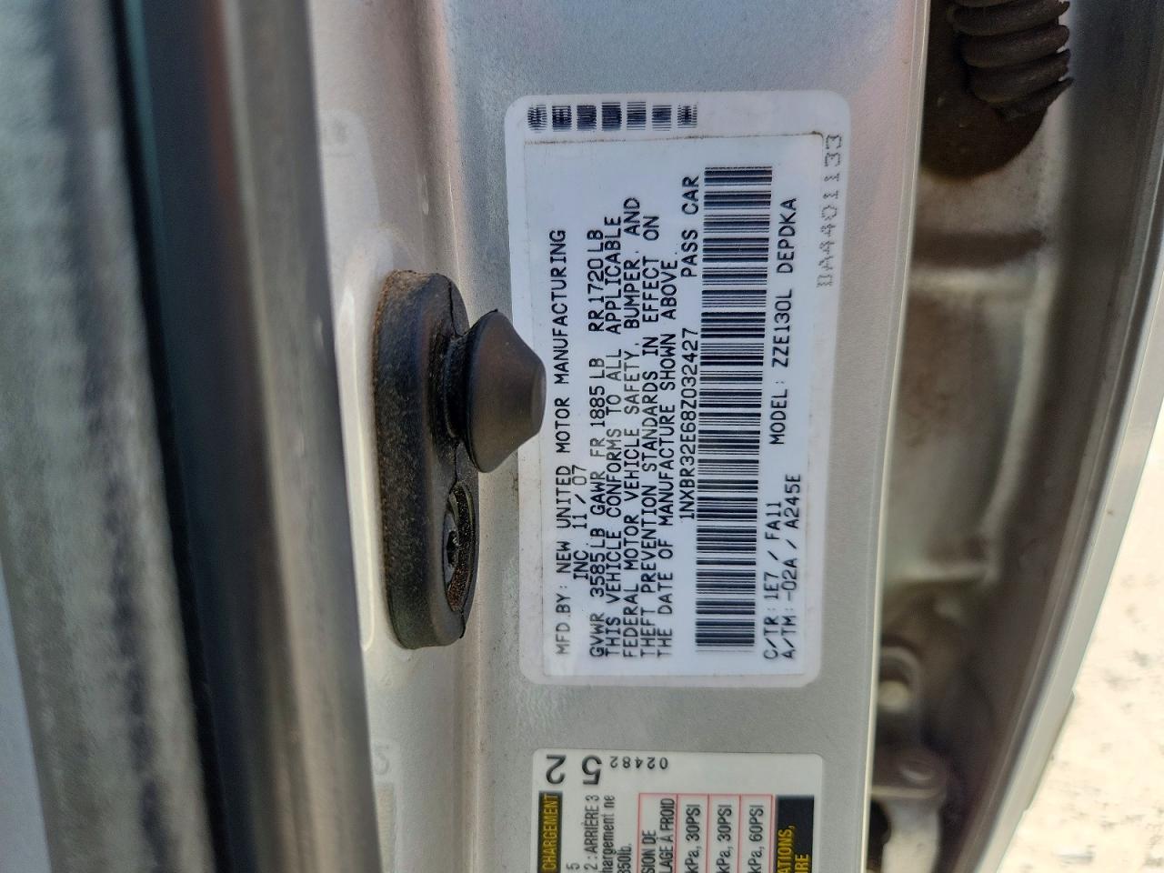 2008 TOYOTA COROLLA
