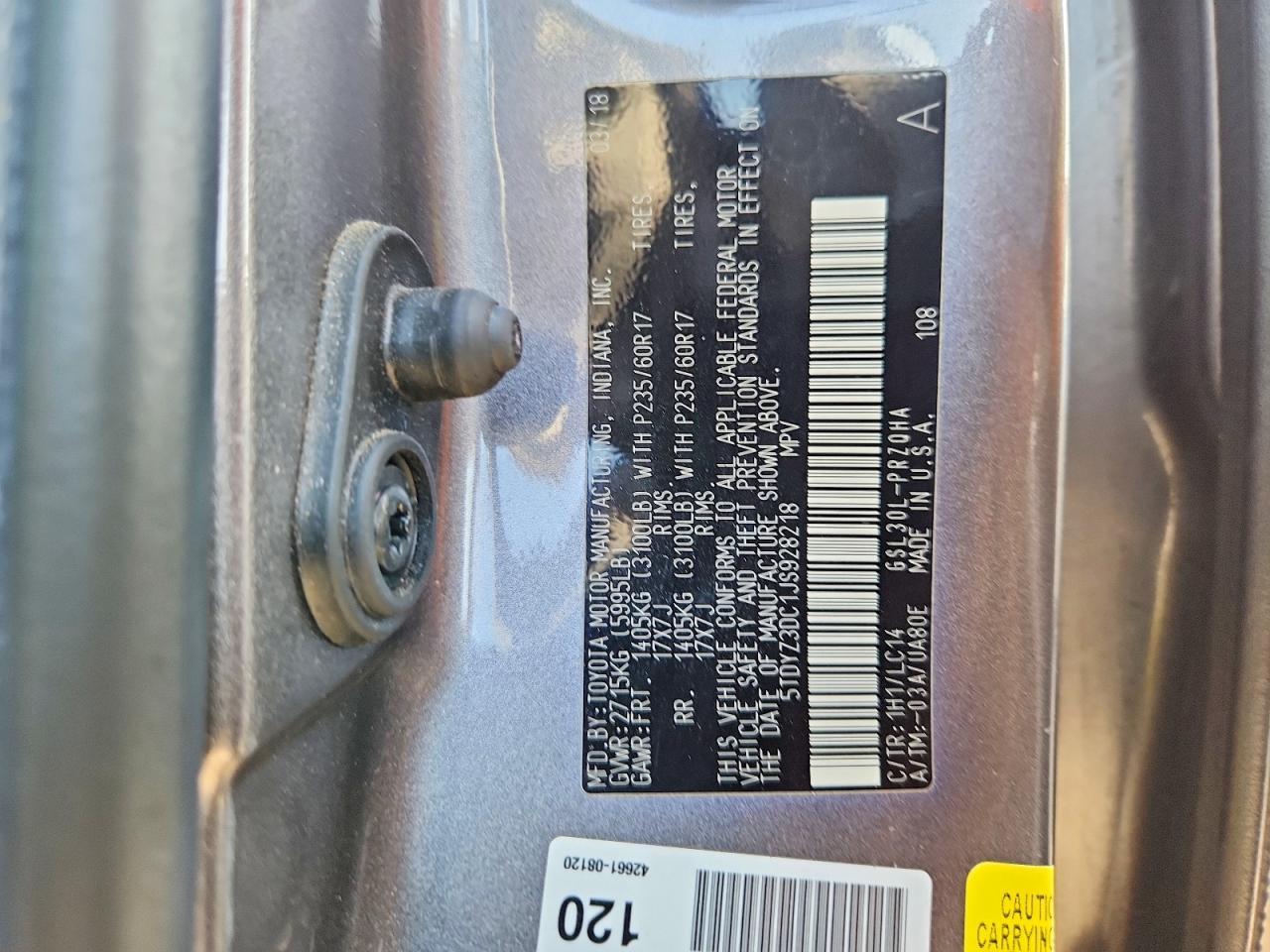 2018 TOYOTA SIENNA