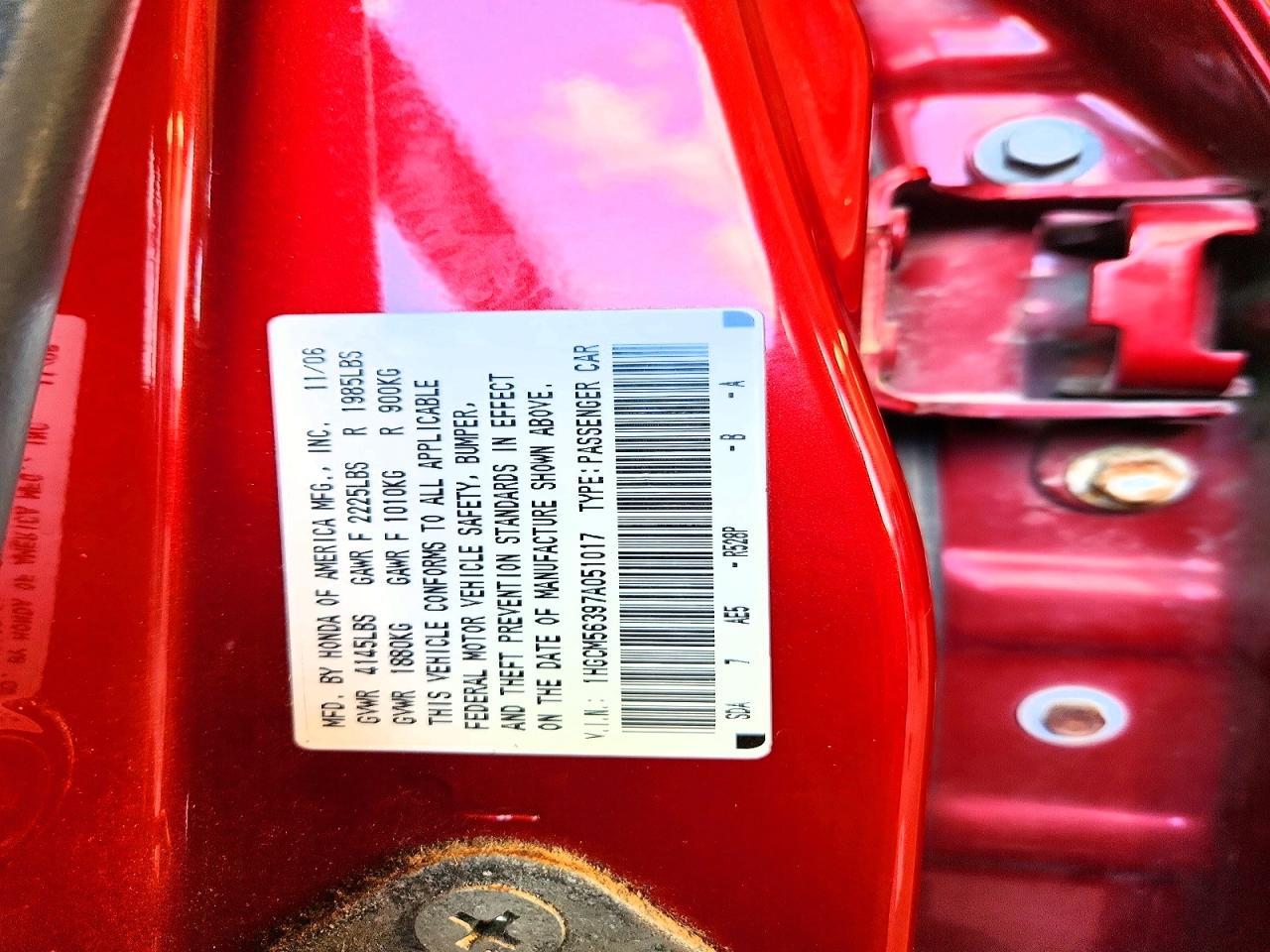 2007 HONDA ACCORD